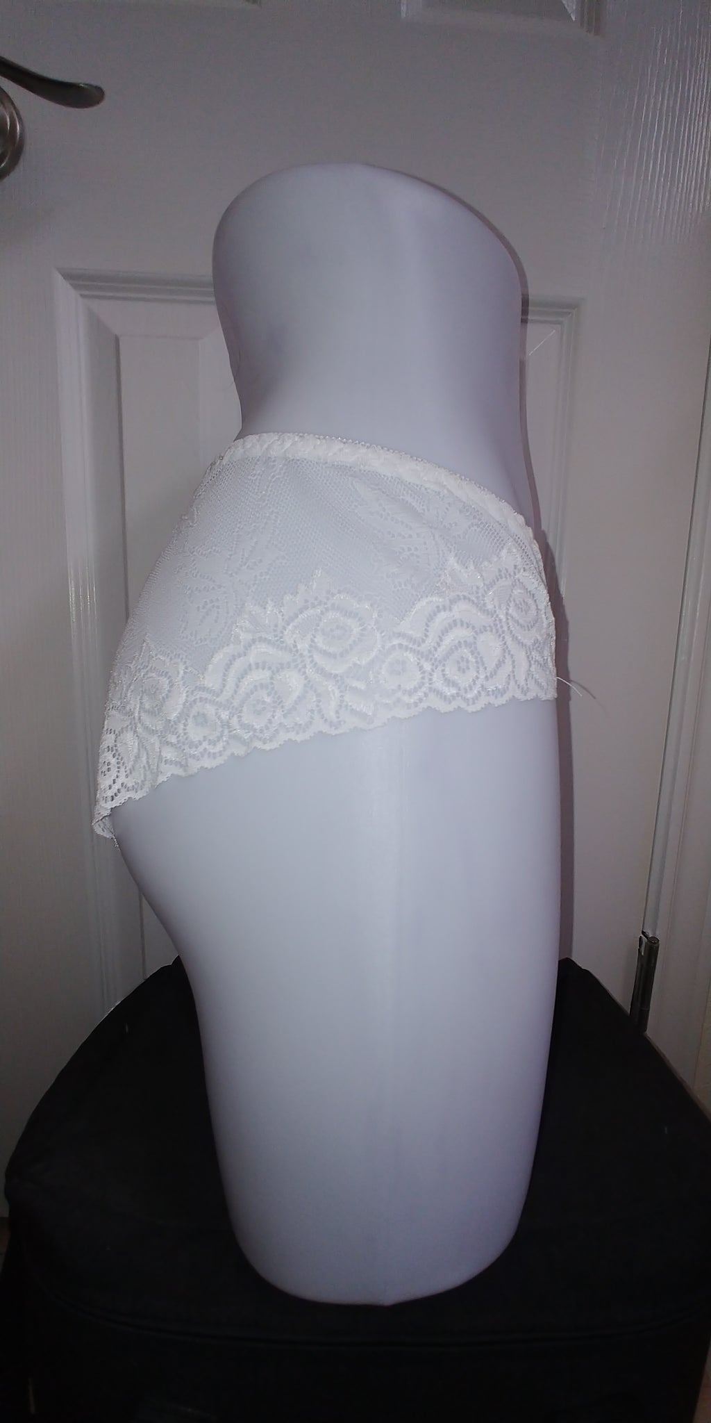 2pcs Women's Lace Floral Print Briefs - Soft Breathable Mesh Fabric with Contrast Lace Trim