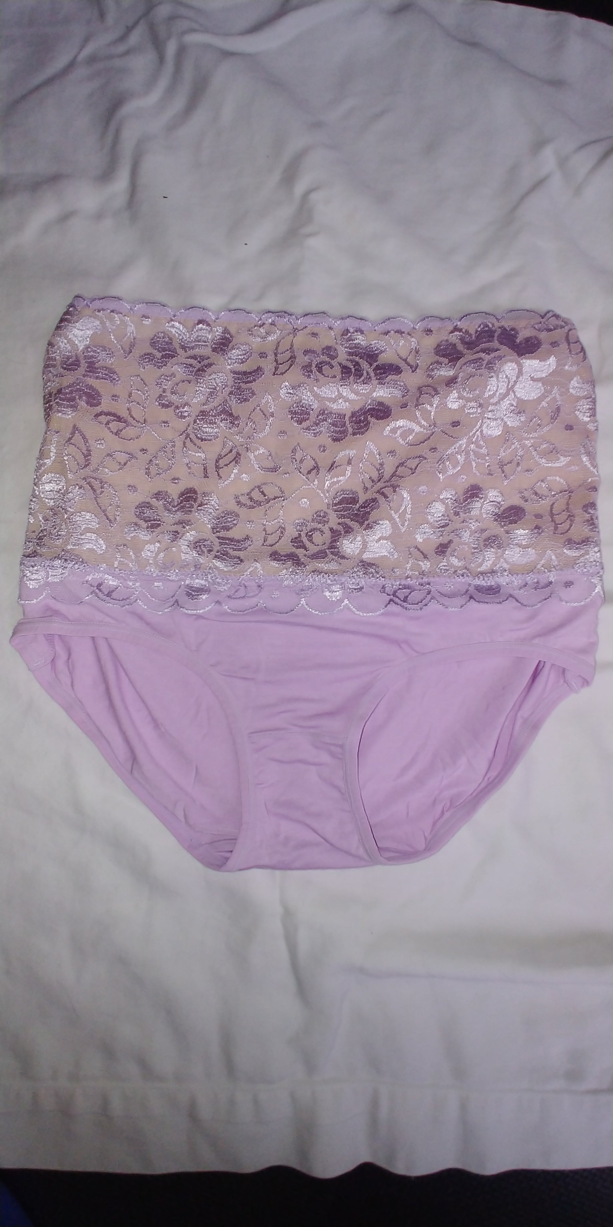 1 Pcs Women's Sexy Hot Lace High Waist Tummy Control Briefs Panties - Large