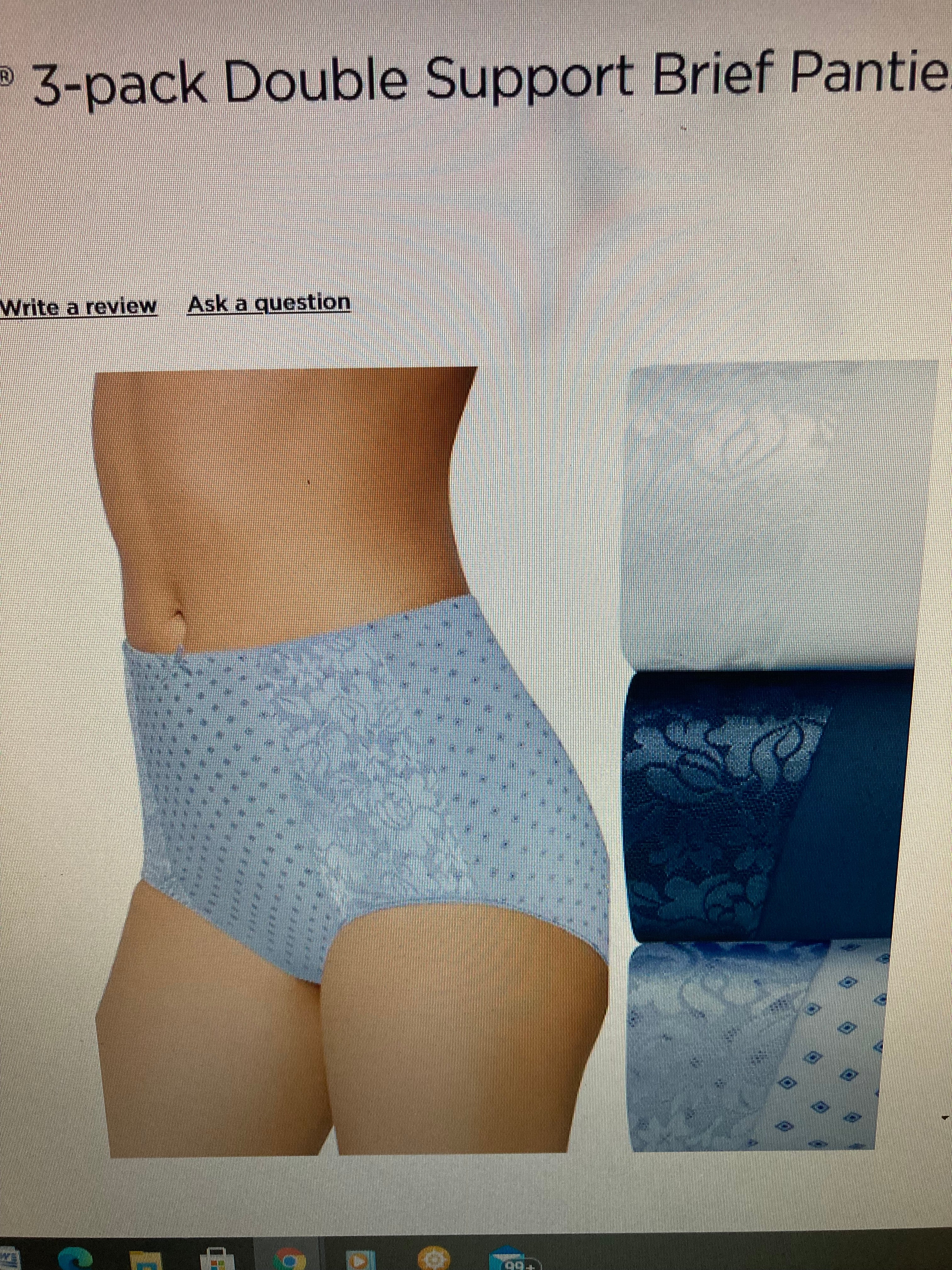 Bali Double Support Women's Brief Panty - 3 Pack - Large (7)